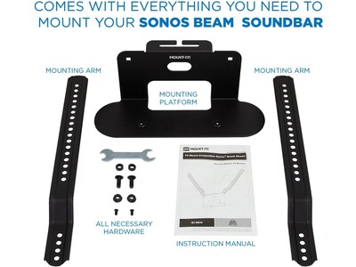 Mount-It! Sonos Beam TV Mounting Soundbar Shelf, 11 lbs. (MI-SB44)