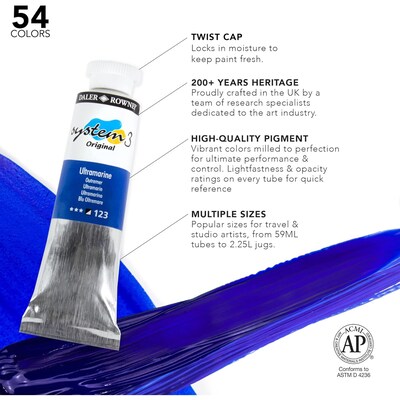 Daler-Rowney System3 Acrylic Paint Studio Set, Assorted Colors, 37ml, 10/Set (DRW129037910)