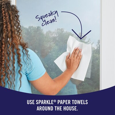 Sparkle Tear-A-Square Double Paper Towels, 2-ply, 110 Sheets/Roll, 12 Rolls/Pack (223535)