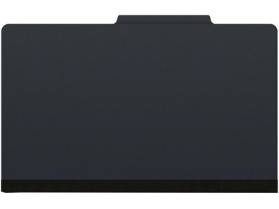Medical Arts Press Pressboard Classification Folder, 1 Divider, 2" Expansion, Legal Size, Black, 10/Box (DV-T52-14-3BLK)
