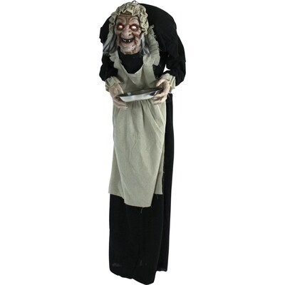 Haunted Hill Farm Life-Size Animatronic Zombie Maid (HHLADY-4FLSA)