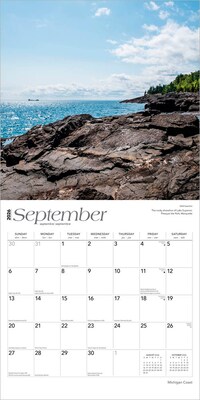2026 BrownTrout Michigan Coast 12" x 12" Monthly Wall Calendar (9798330704576)