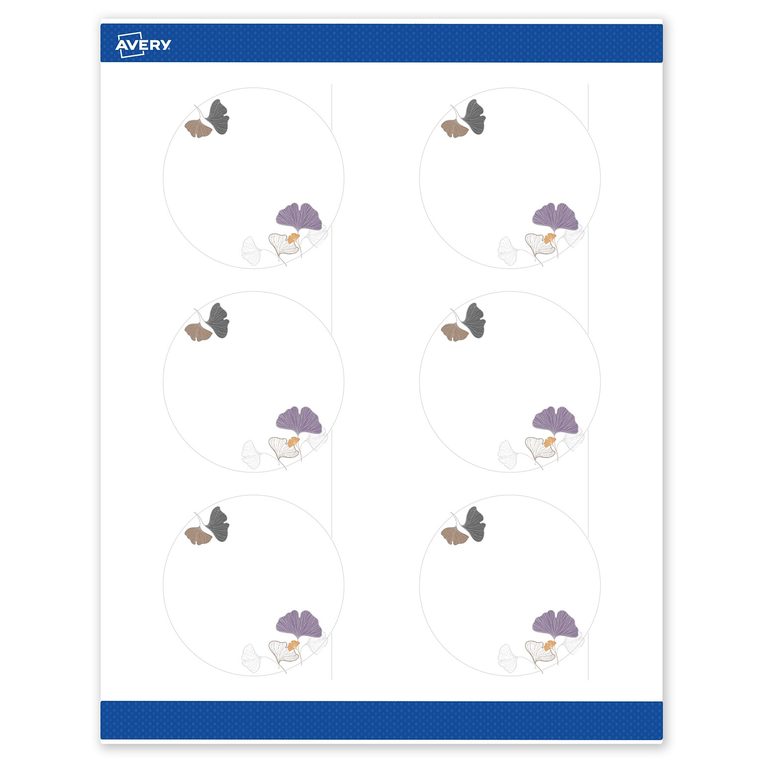 Avery Laser/Inkjet Circle Multipurpose Labels, 3 Dia., White, 60/Pack (S00F49)