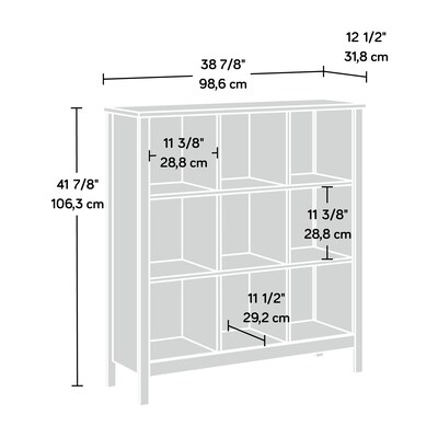 Sauder Select 42"H 9-Shelf Cube Organizer, Blade Walnut (433979)