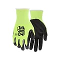 MCR Safety Cut Pro Hypermax Fiber/Nitrile Work Gloves, Lime/Black, XXL, Pair (92748HVXXL)