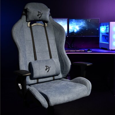 Arozzi Torretta Soft Fabric Ergonomic Racing Gaming Chair, Blue (TORRETTA-SFB-BL2)