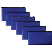 Better Office Security Bank Deposit Bag, 1-Compartment, Blue, 6/Pack (24006-6PK)