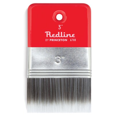 Princeton Redline Mixed Media Synthetic Flat Brush, Red (PBXPM6708)