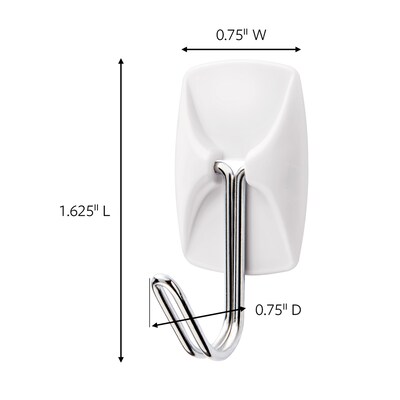 Command Small Wire Toggle Hooks, 0.5 lb., White, 28/Pack (17067-MPESBU)