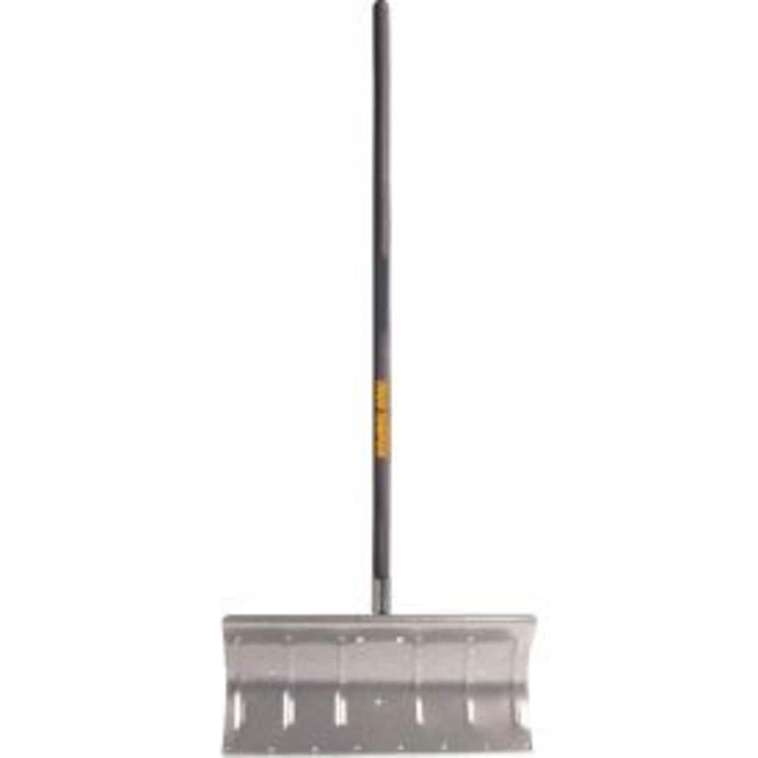 TrueTemper 24 Aluminum Blade Snow Pusher Shovel, Wood Handle (1642000)