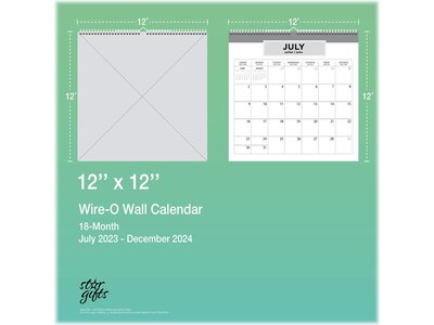 2023-2024 StarGifts Ladybug Party 12" x 12" Academic & Calendar Monthly Wall Calendar (9781975472016)