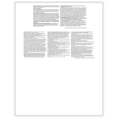 ComplyRight 2025 W-2 Tax Form, 4-Part, 4-Up, Employee Copy, 50/Pack (520650)