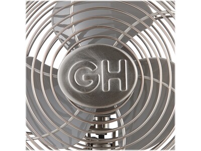 Good Housekeeping 5" Oscillating Desk Fan, 1-Speed, Silver (92512)