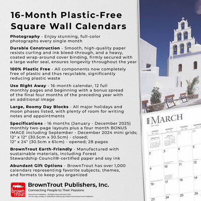 2025 BrownTrout Moonstruck 12" x 24" Monthly Square Wall Calendar (9781975477455)