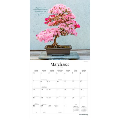 2027 BrownTrout Mindful Living 12" x 12" Monthly Wall Calendar (9798330713998)