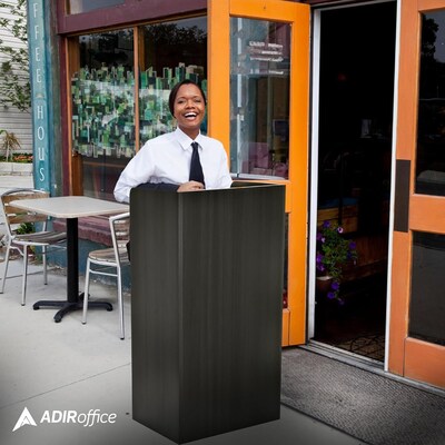 AdirOffice 46" Portable Lectern, Black (661-07-BLK)