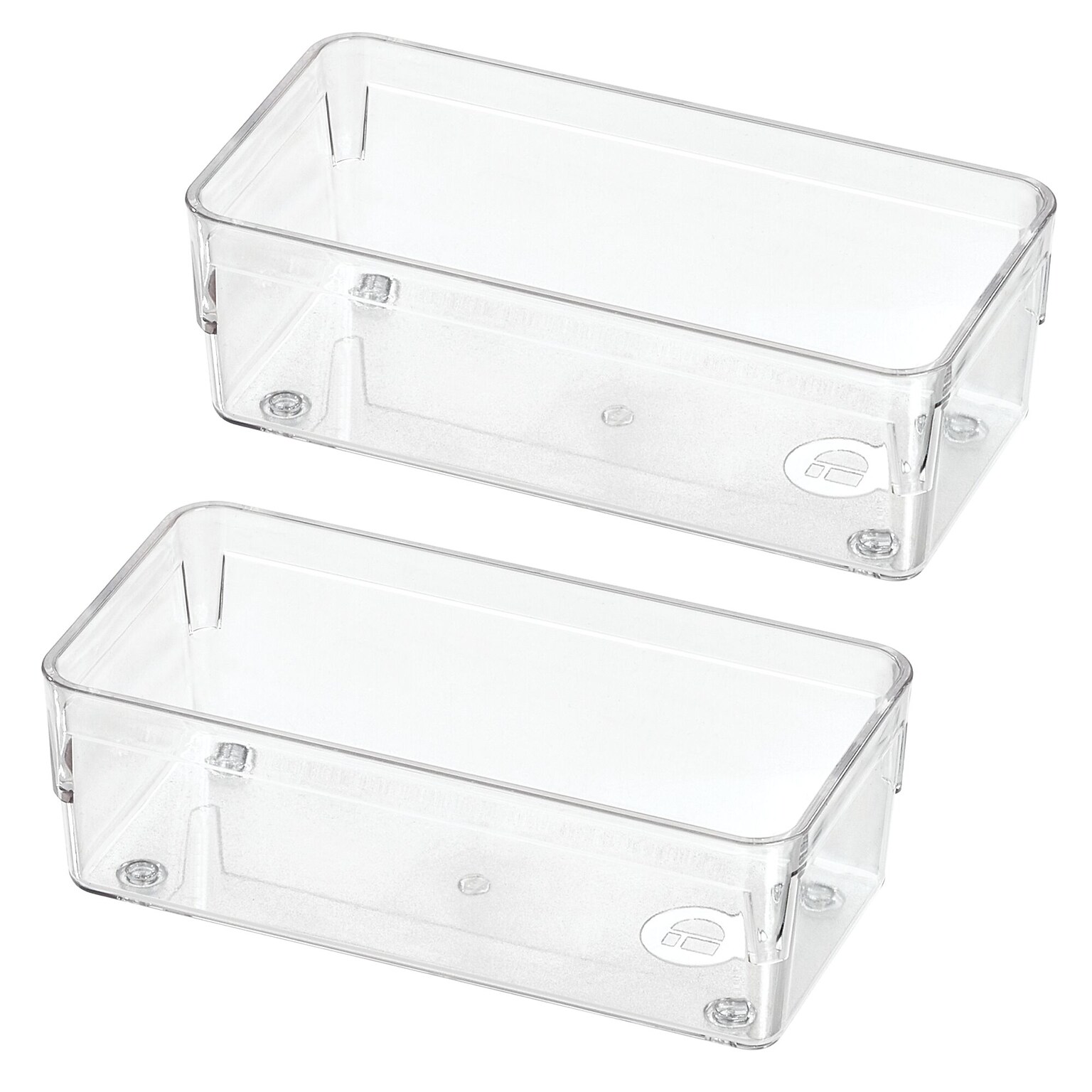 iDESIGN 2-Piece Plastic Drawer Organizer, Clear (28030M2)