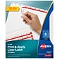 Avery Index Maker Print & Apply Label Paper Dividers, 8-Tab, White, 5 Sets/Pack (11437)