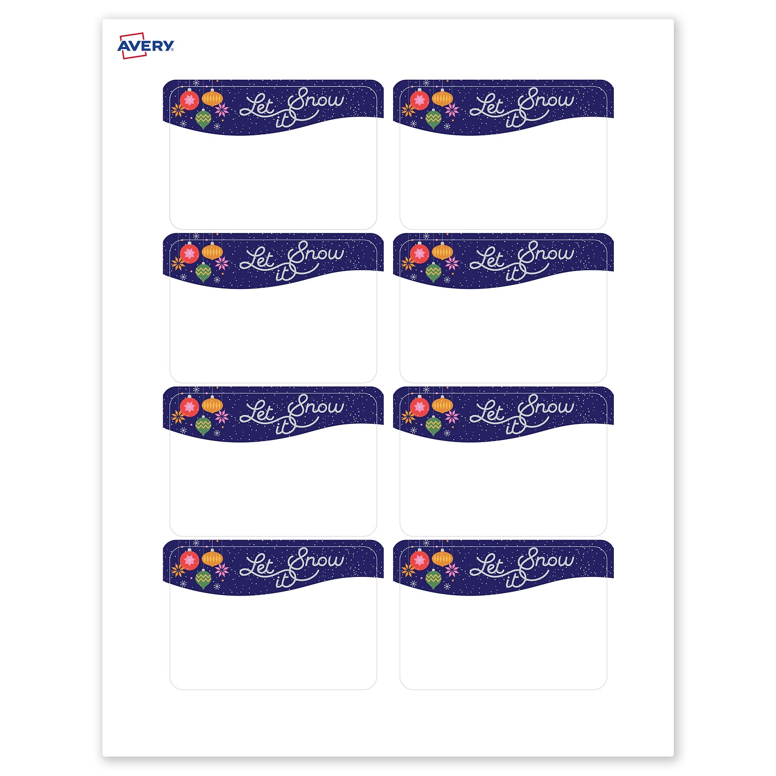 Avery Rectangle Multipurpose Labels, 2-1/3 x 3-3/8, White, 80/Pack (19479370436)