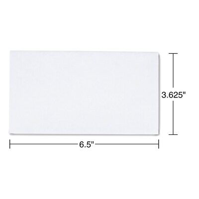 Staples® Simply Self Seal Security Tinted #6 Business Envelopes, 3 5/8" x 6 1/2", White, 50/Box (862999)