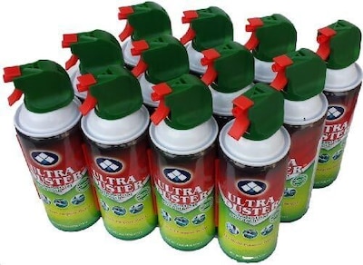 Ultra Duster Industrial Strength Compressed Air Duster Cleaner 10 oz., 12/Pack (UDS-10P12)