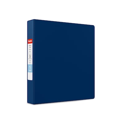 Staples Heavy Duty 1 1/2 3-Ring Non-View Binder, D-Ring, Blue (ST56273-CC)