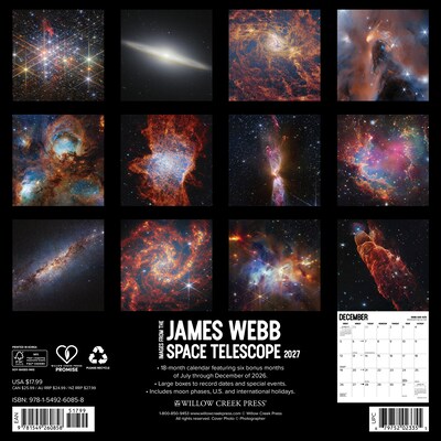 2027 Willow Creek James Webb Space Telescope  12 x 12 Monthly Wall Calendar (60858)