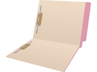Medical Arts Press Reinforced End Tab File Folder, Straight-Cut, Letter Size, Manila/Violet, 50/Box (S-09473-PRP)