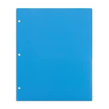 Staples® 3-Hole Punched 2-Pocket Portfolios, Blue (52808)