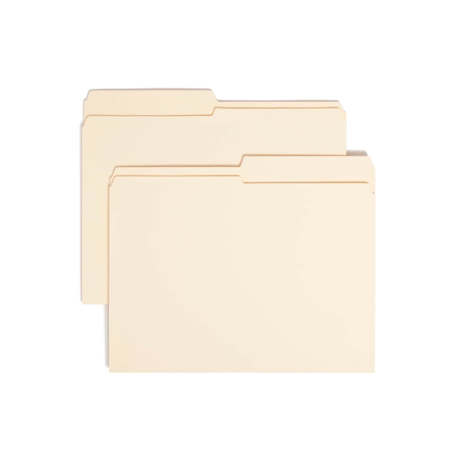 Smead File Folders, Reinforced 1/2-Cut Tab, Letter Size, Manila, 100/Box (10326)