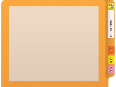 Medical Arts Press Reinforced End Tab File Folder, Straight-Cut, Letter Size, Manila/Yellow, 50/Box (S-09473-YLW)