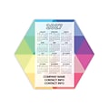 Custom Full Color Hexagon Shaped Magnet, 30 mil. Magnetic stock, 5 x 4.33