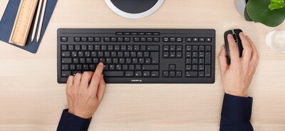 Cherry Stream Desktop Wireless Keyboard and Mouse Combo, Black (JD-8500EU-2)