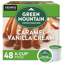 Green Mountain Caramel Vanilla Cream Coffee Keurig® K-Cup® Pods, Light Roast, 48/Box (350072)