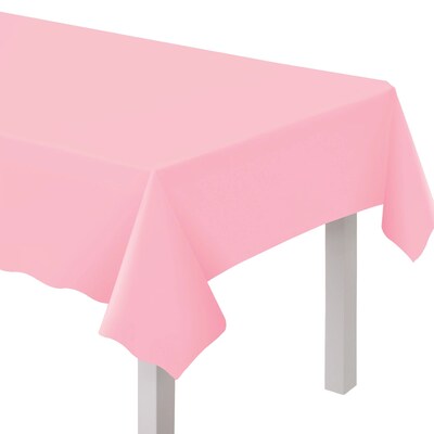 Party City Solid Color 108 x 54 Plastic Table Cover, Rose (AM77015-155-ST)