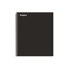 Staples® Premium 3-Subject Subject Notebooks, 8.5 x 11, College Ruled, 150 Sheets, Black (TR58359M