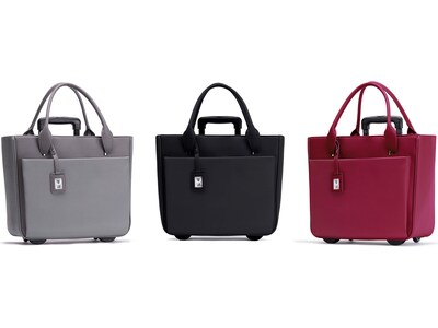Francine Collection Florence Faux Leather Tote Bag, Burgundy (FLORLRT-02)