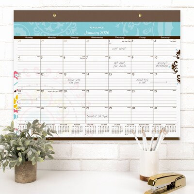 2026 AT-A-GLANCE Suzani 21.75" x 17" Monthly Desk Pad Calendar (SK17-704-26)