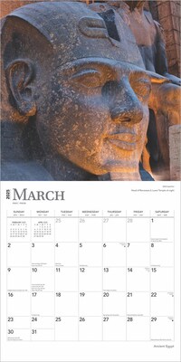 2025 BrownTrout Ancient Egypt 12" x 24" Monthly Square Wall Calendar, (9781975478032)