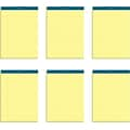 TOPS Docket Notepads, 8.5 x 11.75, Narrow Ruled, Canary, 100 Sheets/Pad, 6 Pads/Pack (TOP 63376)