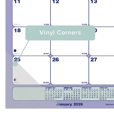 2026 Brownline Classic 17.75" x 10.875" Monthly Desk Pad Calendar, Blue/White (C181700)