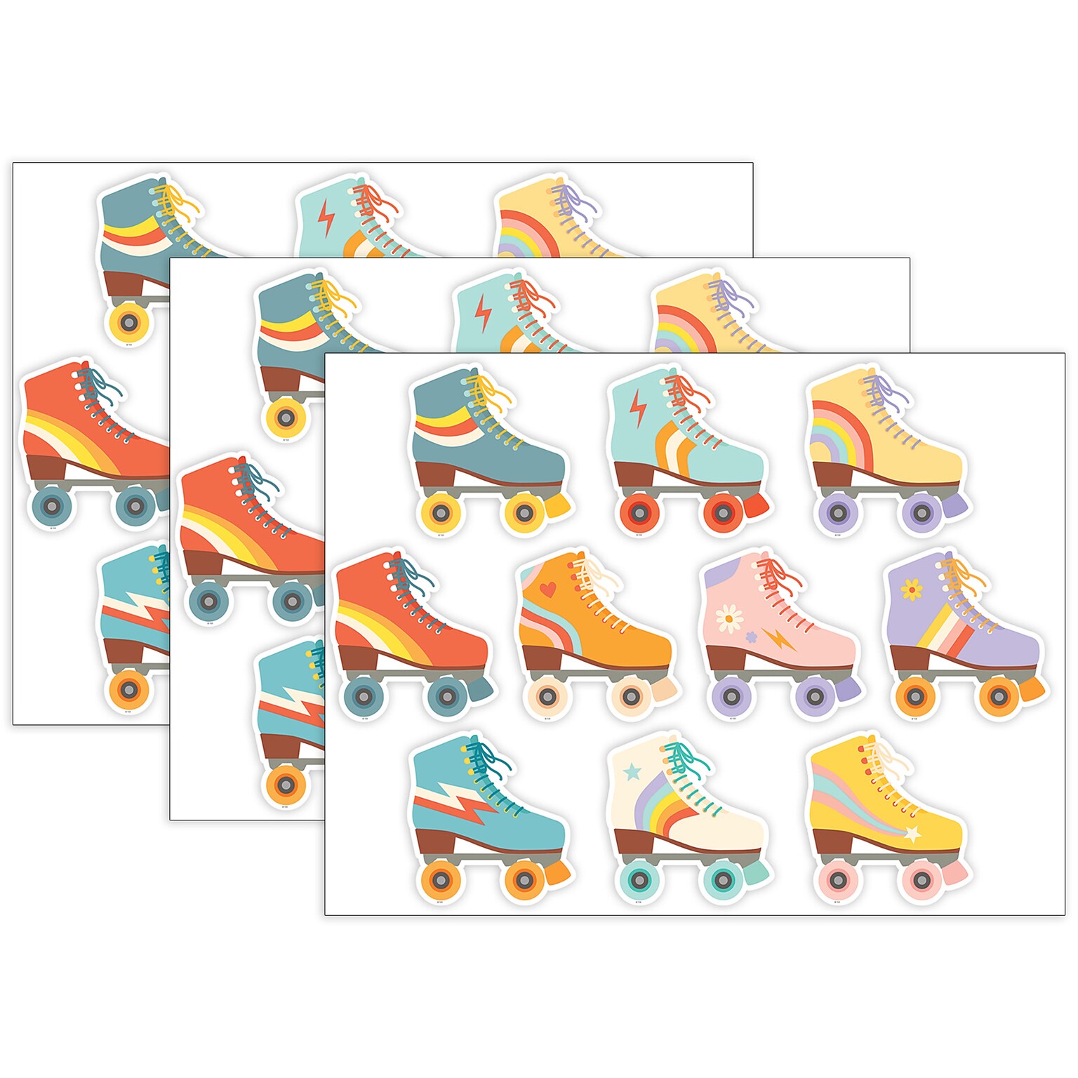 Teacher Created Resources Roller Disco Skates Accents, 30/Pack, 3 Packs/Bundle (TCR6981-3)