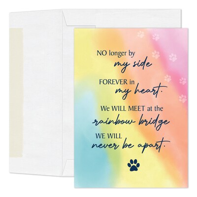 Custom Never Be Apart Cards, with Envelopes,  5" x 7" Sympathy Card, 25 Cards per Set
