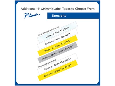 Brother TZe-2512PK Laminated Tape, 0.94" x 315", Black/White, 2/Pack (TZE2512PK)