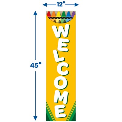Eureka Crayola Welcome Vertical Banner, 6/Pack (EU-849345-6)