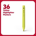 TRU RED™ Pocket Highlighter with Grip, Chisel Tip, Yellow, 36/Pack (TR54582)