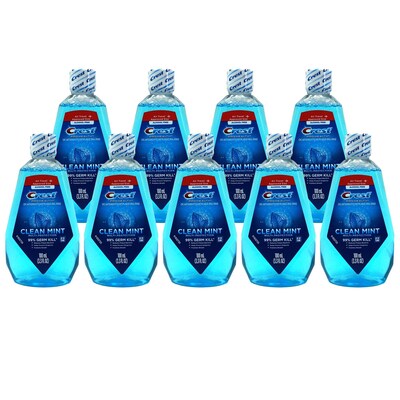 Crest Pro Health Mouthwash Clean Mint Rinse, 3.3 oz Bottle, 9 Bottles/Bag, 12 Bags/Carton