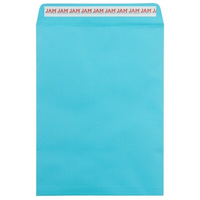 JAM Paper Self Seal Catalog Envelope, 9 x 12, Blue, 100/Pack (188047509D)