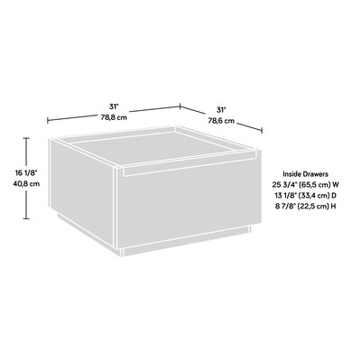 Sauder Manhattan Gate 31"W x 31"D Coffee Table, Sindoori Mango (427359)