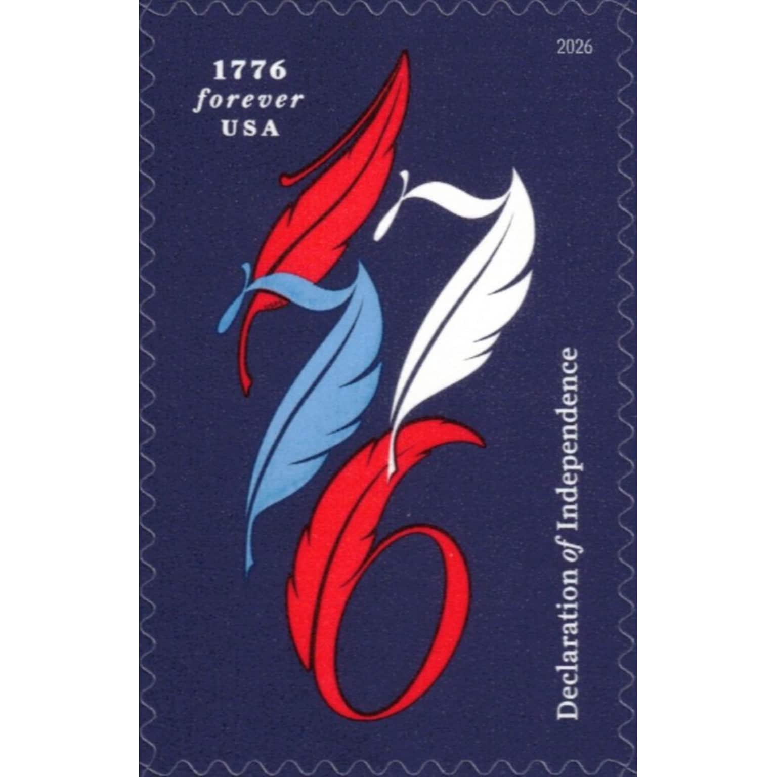 USPS Declaration of Independence Forever Stamps, 20 Postage Stamps (FOR-1776INDP-20)